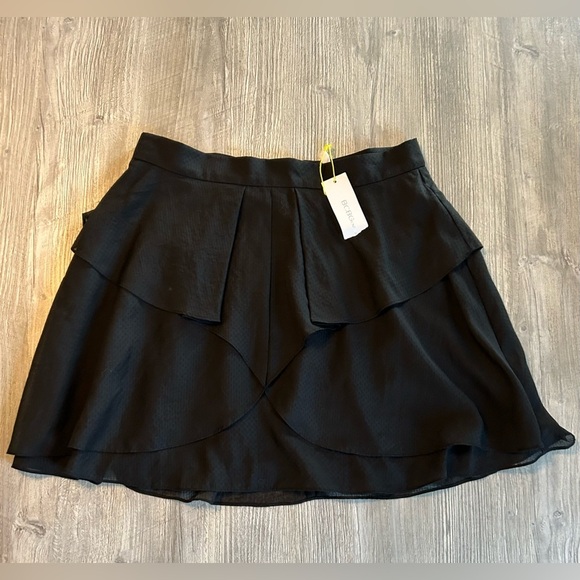 NEW BCBGENERATION BLACK TIERED FLIRTY SOFTGIRL TWEE MINI BALLETCORE SKIRT Sz 10. - Picture 4 of 13